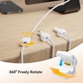 thumbnail image 2 of Organizador de cables Daisyhome, giratorio, con resorte mejorado, 8, blanco, 2 of 7