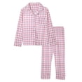 thumbnail image 4 of Womens Pajama Sets Women's Soft Pajamas Plaid Long Sleeve Button down Sleepwear Nightwear Women's Two Piece Outfits Women's Clothing Sets M, 4 of 4