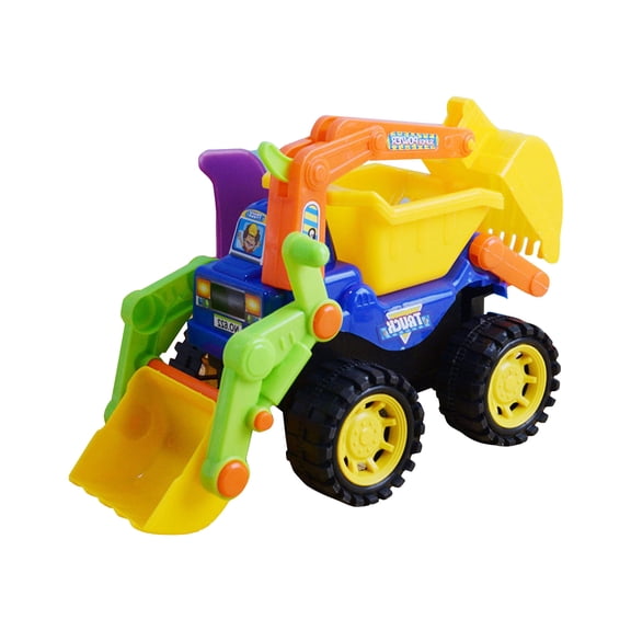 Large Plastic Construction Loader Toy for Boys Girls with Movable Front Bucket and Durable Wheels for Outdoor Play