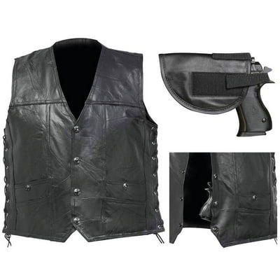 Leather vest holster store