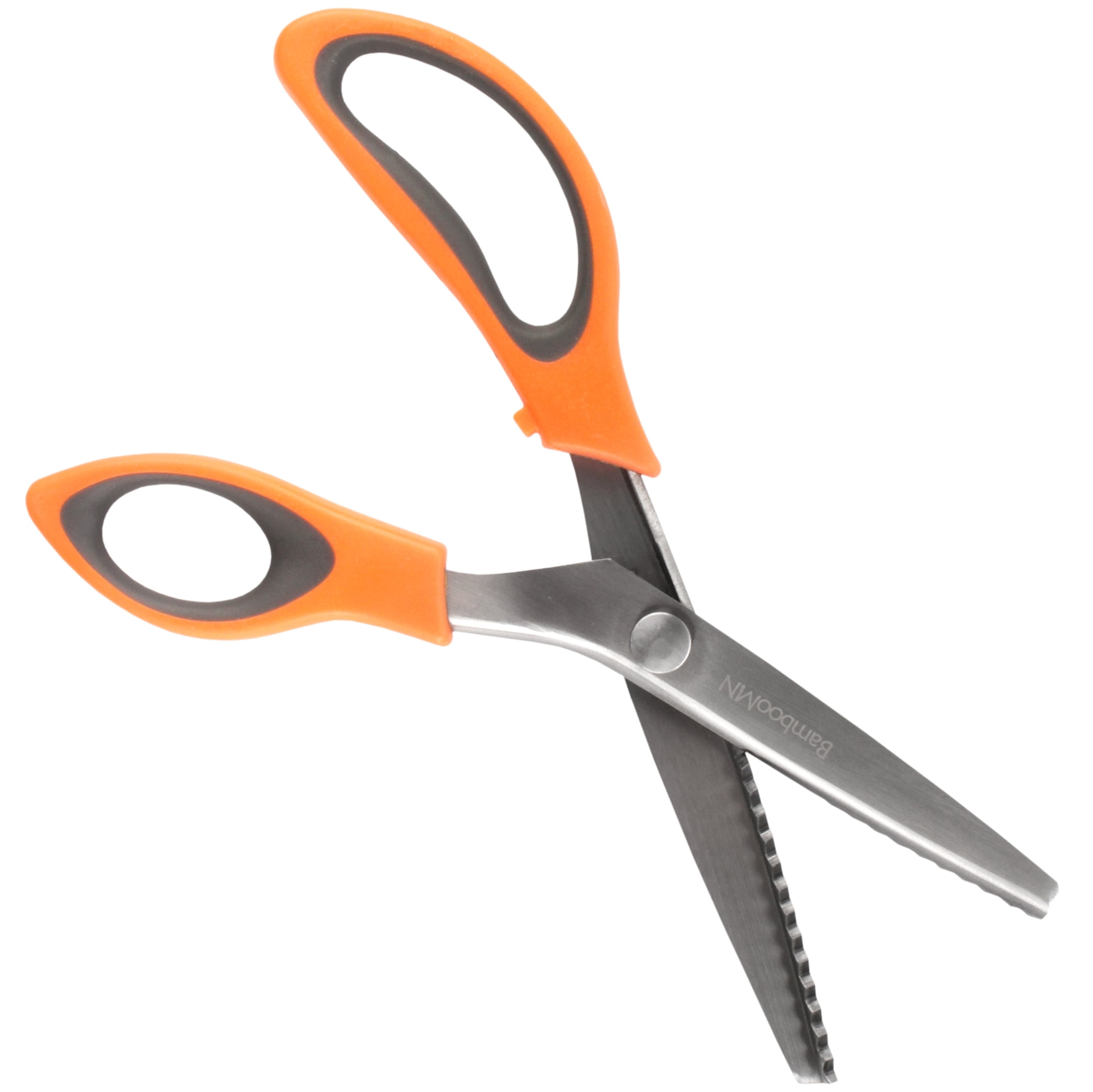 Fiskars 8 Heavy-Duty Cutting Pinking Shears Scissors Zig Zag Orange handle
