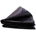 thumbnail image 2 of Lonas Harpster de lona de polietileno negra de 10 pies x 10 pies, resistentes, de 12 mil de espesor, 2 of 5
