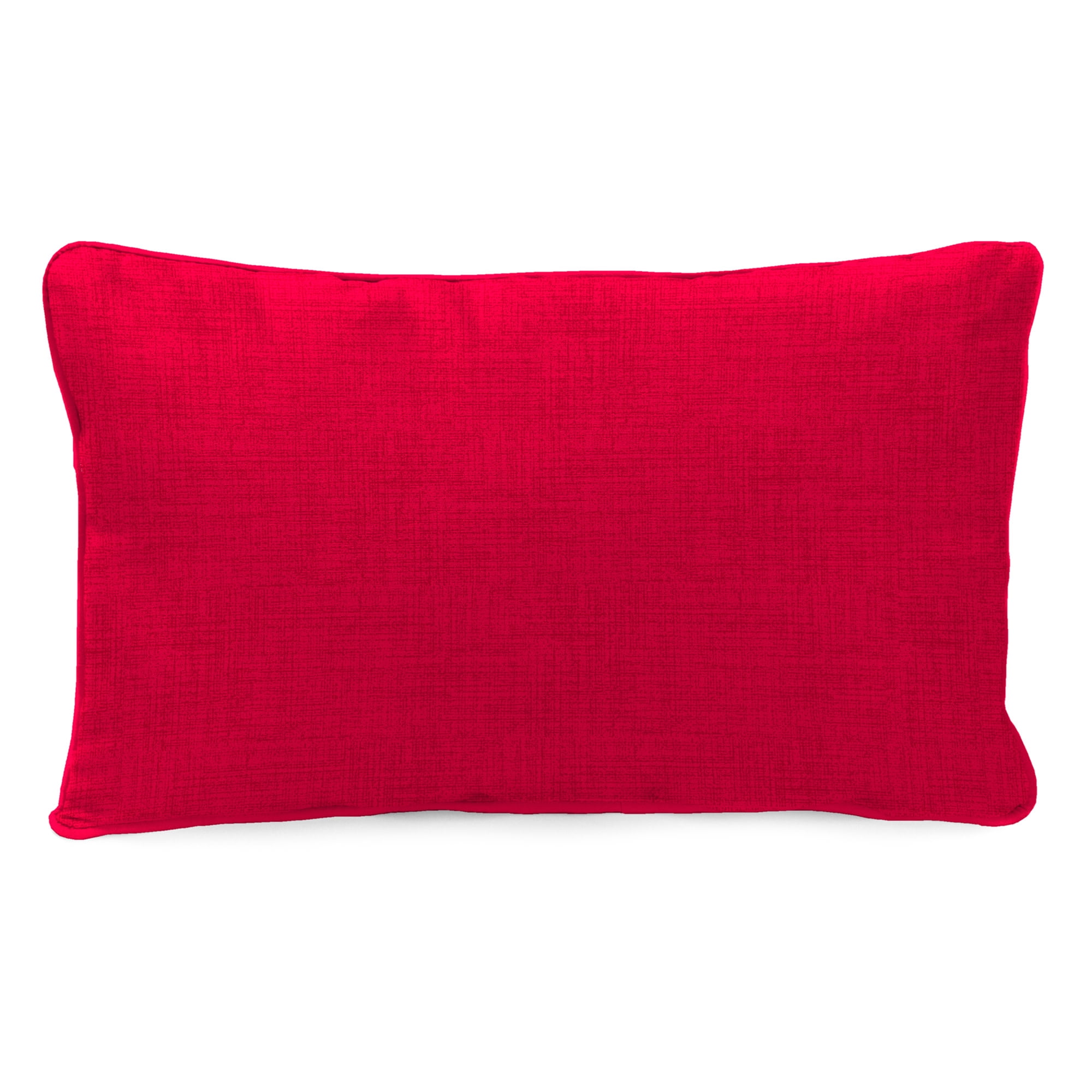 Jordan Manufacturing 12" x 16" Christmas Tree Truck White Novelty and Red Solid Reversible Rectangular Outdoor Lumbar Throw Pillow with Welt (2-Pack)