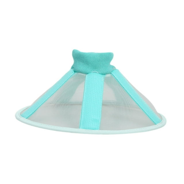 Bunblic Collier Cornet pour Chat Anti-Morsure Respirant Jeu Léger Collier de Récupération pour Chat Bleu m