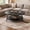Black, variant on iSunirm 29.5" Round Coffee Table with Storage, 2-Tier Small Modern Wood Coffee Tables for Living Room, Black Walnut