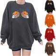thumbnail image 3 of Camiseta suelta estampada a la moda para mujer, blusa de manga larga, cuello redondo, camisetas informales Pompotops FGAJ4357, 3 of 5