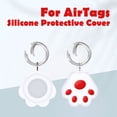 thumbnail image 3 of Remplacement pour Apple Airtags Tracker Étui Silicone Protective Sleeve Stainless Steel Keychain Anti-Scratch Protector Finder, 3 of 8