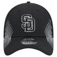 thumbnail image 2 of Men's New Era Black San Diego Padres Active Dash Mark 39THIRTY Flex Hat, 2 of 6