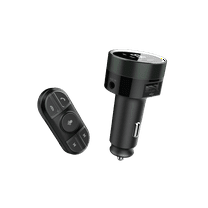 Auto Drive Bluetooth FM Transmitter via Remote Control & USB Compatible with Smartphone,3.2x1.4x1.4' 85g