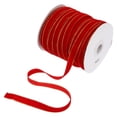 thumbnail image 1 of MasteelfCA 1 Roll Velour Ribbon for Christmas Wreath Decor Craft Gift Wrapping Bow Making 50 Yards, 1 of 7