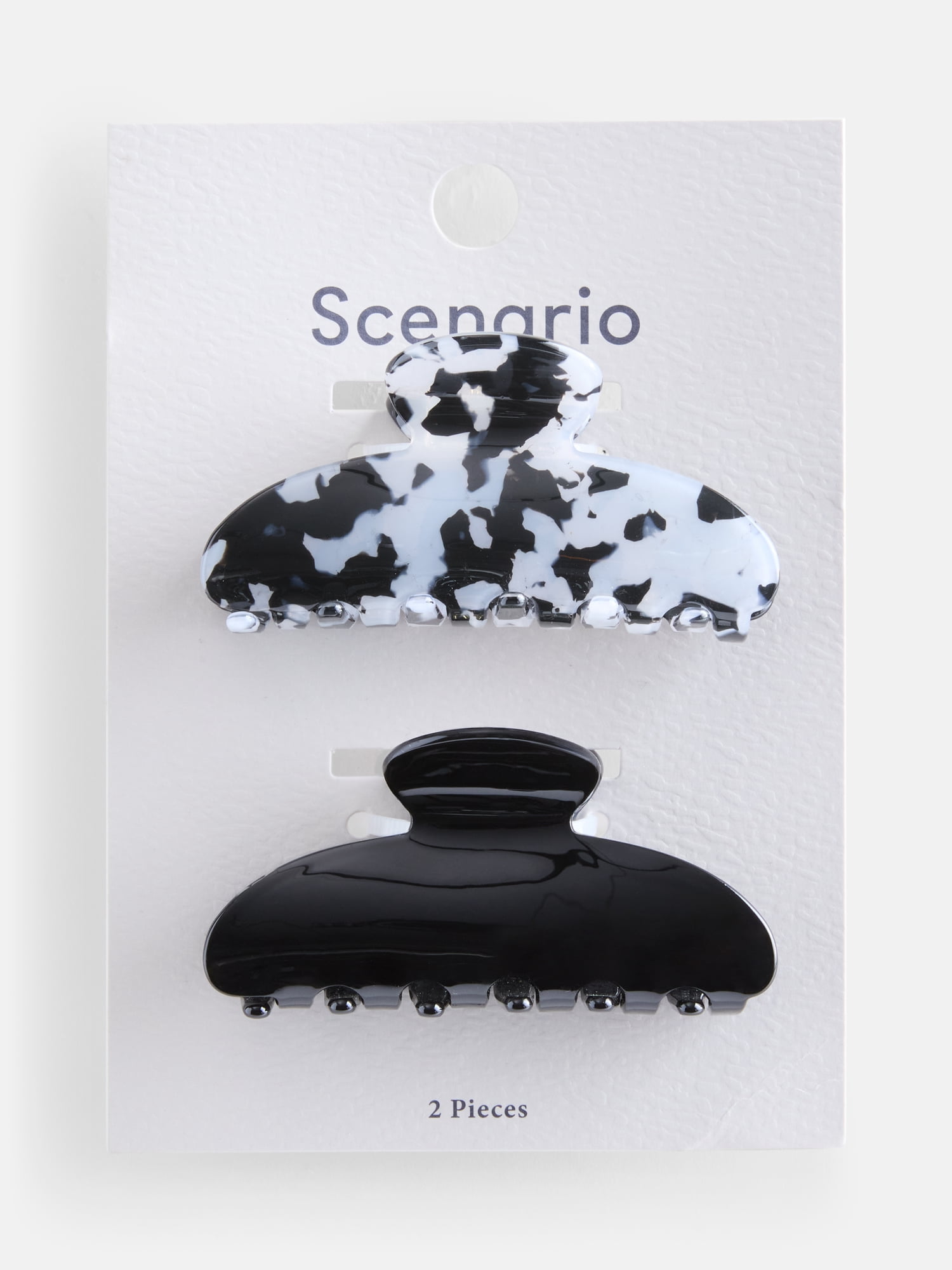 Scenario Women's Claw Hair Clips, 2-Pack