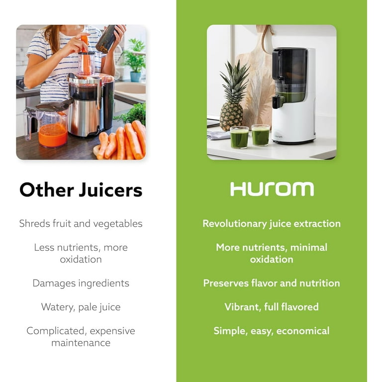 Hurom Slow Juicer ホワイト　H-200 Hurom-H200-Easy-Clean-Slow-