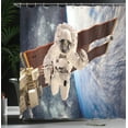 thumbnail image 4 of Ambesonne Outer Space Shower Curtain, Gravity Astronaut, 69"Wx84"L, Multicolor, 4 of 5