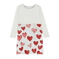 thumbnail image 3 of FamilyThread Girls Dress Fashion Long Sleeve Heart Print Toddler Little Big Girl Unicorn Mermaid Casual A Line Dresses For 4-14Y, 3 of 4