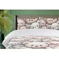 thumbnail image 2 of Ambesonne Bears Duvet Cover Set, Pastel Colors Happy Teddies, Queen, Blush Pale Eggshell, 2 of 4