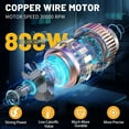 thumbnail image 5 of Gewna 800W Compact Wood Router with 1/4" Collet,30000 Rpm & Variable Speed, Includes 15 Pcs Bits,for Trimming,Grooving and Woodworking,Yellow, 5 of 8