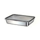 thumbnail image 1 of Recipientes de acero inoxidable para almacenar alimentos con tapas negras seguras para organizar la cocina y mantener los alimentos frescos, 1 of 8