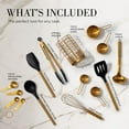 thumbnail image 2 of Styled Settings 15-Piece Black and Gold Kitchen Utensils Set with Measuring Cups & Spoons, BPA-Free, 2 of 9