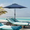 thumbnail image 4 of Ainfox 7.5ft Navy Blue Outdoor Market Patio Umbrella with Push Button Tilt and Crank, Waterproof UV Protection, 4 of 9
