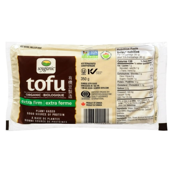 Tofu extra ferme Soyganic de Sunrise Soya Foods 350g