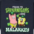thumbnail image 3 of SpongeBob SquarePants - Prone To Shenanigans And Malarkey - Men's Crew Neck Fleece Pullover, 3 of 6