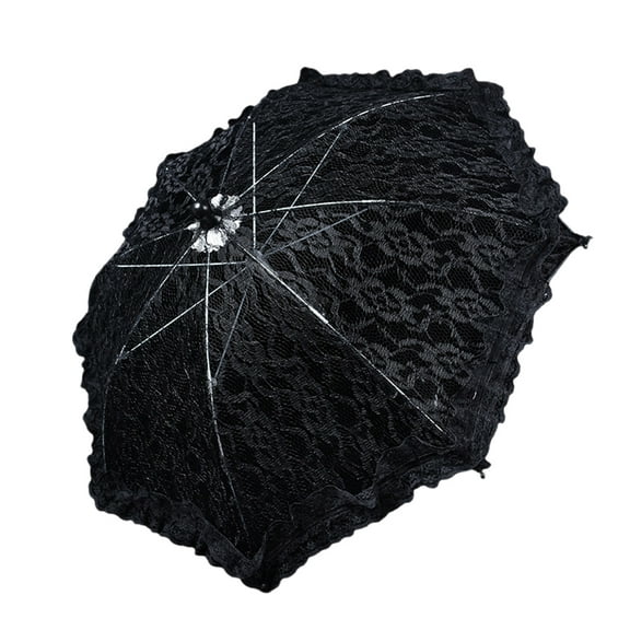 Lace Floral Umbrella for Wedding, Bridesmaid & Dance Performance – Vintage Lace Parasol for Photo Props, Bridal Shower & Stage Decoration