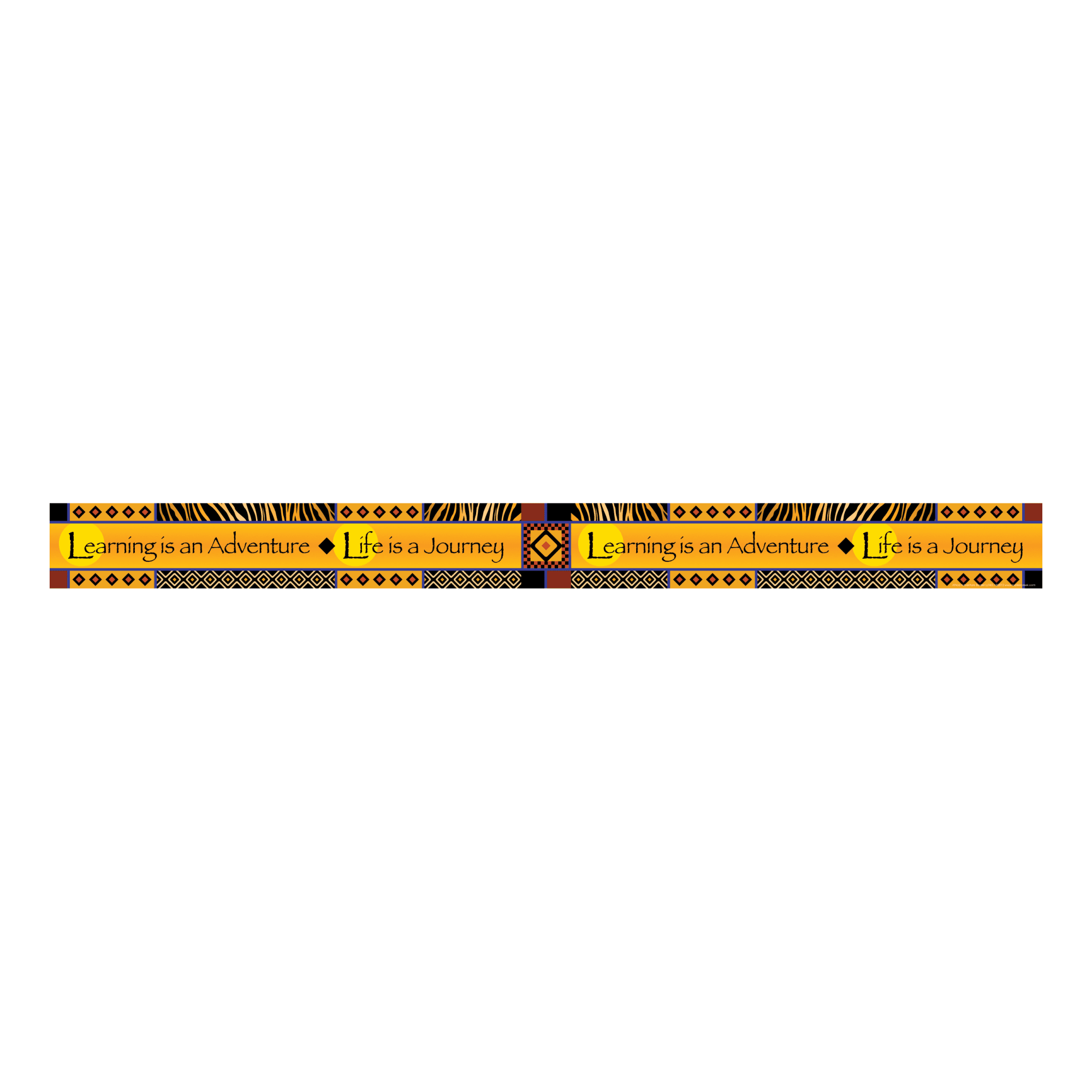Barker Creek Double-Sided Border 2-Pack, Africa, Decorate Galore with 70' of Border, Coordinating Designs Printed On Both Sides for Twice the Value, 3" x 70' (3664)