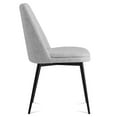 thumbnail image 6 of CHITA Upholstered Dining Chairs with Low Back Set of 2 for Kitchen Island, Metal Legs, Fabric in Cloud, 6 of 15
