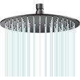 thumbnail image 1 of Pommeau de Douche Pluie Rond Haute Débit Acier Inoxydable Design Haute Pression (B-Chrome 12), 1 of 7