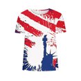 thumbnail image 5 of FAVIPT July 4th Plus Size Shirts for Women Short Sleeve Round Neck Loose Tops Stars and Stripes Print Blouses Casual Fashion Tunic 2025 Tees Multicolor,XXXXXL, 5 of 5