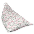 thumbnail image 2 of Flamingo Lounger Chair Bag, Pastel Hand Drawn Palm Banana Leaves and Tropical Bird Animal Silhouettes, High Capacity Storage with Handle Container, Lounger Size, Peacock Green Pink, by Ambesonne, 2 of 5