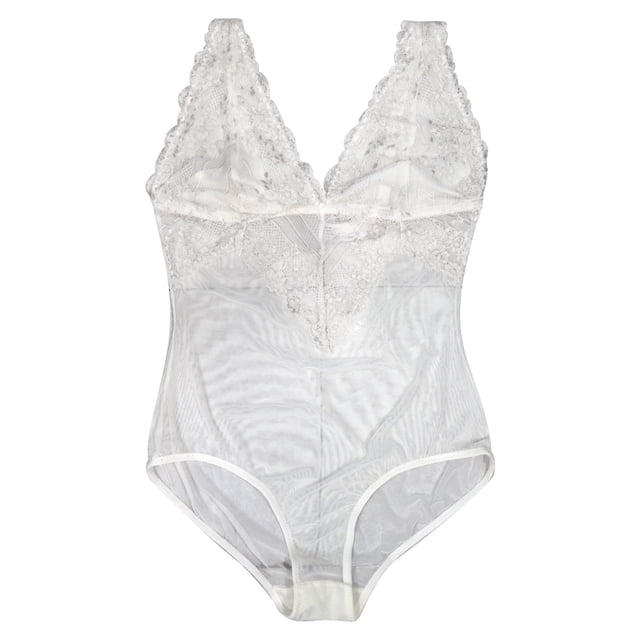 Body de mesh con encaje color blanco Carnival mod. 3209