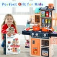 thumbnail image 6 of JoyStone 42PCS Kids Kitchen Playset,Play Kitchen Toy with Realistic Lights & Sounds,Pretend Steam,Play Sink & Oven,Color Changing Play Food & Other Kitchen Accessories Set for Toddlers,Blue, 6 of 11