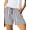 White Stripe, variant on Womens Casual Shorts Elastic Waist Drawstring Shorts Pants with Pockets Summer Beach Floral Shorts