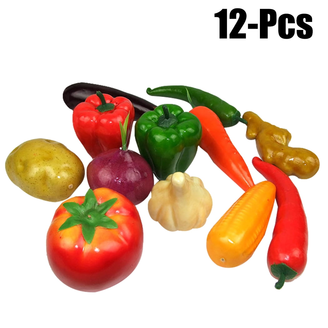 12PCS Artificial Vegetables Lifelike Realistic Assorted Artificial Corn