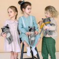 thumbnail image 3 of Stuffed Toy Raccoon Doll Nordic Style Soothing Pp Cotton Portable Cartoon Stuffed Animal Doll Home Decoration, 3 of 5