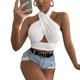 thumbnail image 1 of TxlixcChaleco de verano femenino, cuello de tirante cruzado de color sólido sin espalda, para niñas, 4 colores Txlixc  moda, 1 of 9