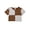brown, variant on Big Girl Summer Neck Short Sleeve T-Shirt Classic Stitching Contrast Color Tee Top Shirt Casual Clothes Blue 12-13 Years