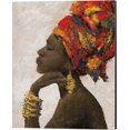 thumbnail image 3 of Great Art Now Portrait of a Woman (gold hoop) by Marie-Elaine Cusson 2 Piece Canvas Art Set Each 12"W x 15"H, 3 of 3