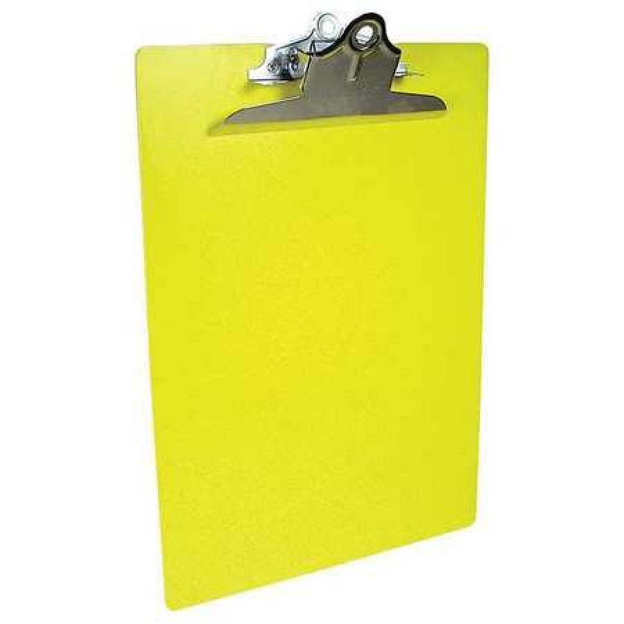 SAUNDERS 21673 81/2" x 11" Plastic Clipboard, Yellow