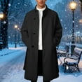 thumbnail image 2 of Fgnfyis Mens Winter Coats Winter Anorak Jacket Warm Lined Stand Collar Wool Blend Outerwear Coat for Cold Weather Mens Jackets Black XXXL, 2 of 6