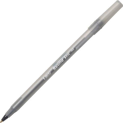 Round Stic Ballpoint Pens Medium Pen Point - Black Barrel - Walmart.com