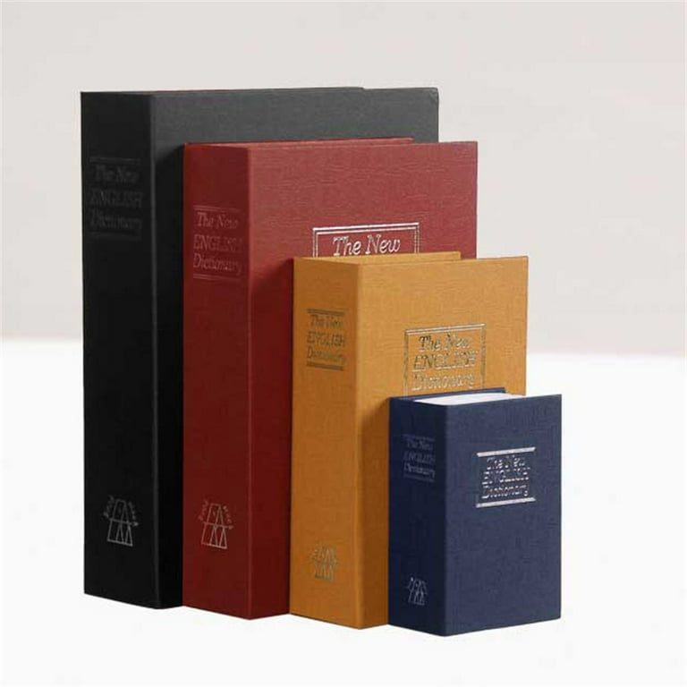 Sehao Piggy Bank Secret Book Box Book with Combination Lock Metal Lock Box Real Paper Transfer Book Hollow with Secret Hidden Compartment Combination
