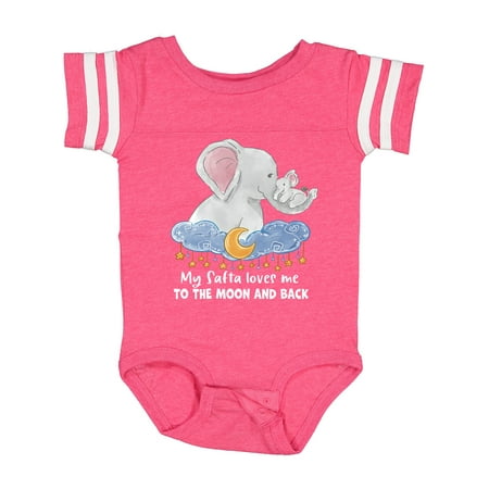 

Inktastic My Safta Loves Me to the Moon and Back Elephant Family Gift Baby Boy or Baby Girl Bodysuit