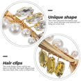 thumbnail image 5 of Golden Pearl Hair Clip Clamps for Women 4Pcs Wedding Hairpins, 5 of 5