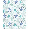 thumbnail image 3 of ABPHQTO Juego de ropa de cama de 3 piezas Funda nórdica azul de estrellas de mar con 2 fundas de almohada para la decoración de la habitación del hogar, 3 of 4