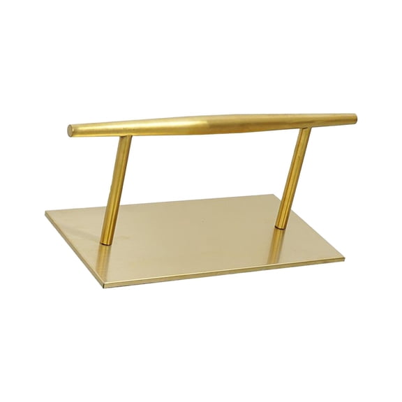 FITYLE Stainless Steel Foot Rest Pedal Barber Chair Parts Beauty SPA Accessory, Salon Barber Footrest Rack Fitting for Hair Stylists Gold