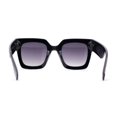 thumbnail image 4 of Womens Trendy Pop Color Hipster Boyfriend Thick Horn Rim Sunglasses Shiny Black - Smoke, 4 of 4