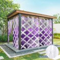 thumbnail image 6 of Purple Morocco Outdoor Curtains for Patio Waterproof,Windproof Privacy Curtains with Weighted Bottom,Rustic Country Smear Street Mottled Art Outside Drapes for Picnic Garage Yard 54"x108" 1 Panel, 6 of 8
