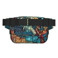 thumbnail image 3 of Bingfone Sac Banane en Verre Teinté Aigle USA pour Femmes Sac de Taille à la Mode avec Sangle Réglable Imperméable Partout Sac Bandoulière pour Entraînement Course Voyage, 3 of 9
